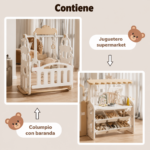 CORRAL DE JUEGOS PREMIUM PLUS 200X250CM – CENTRO DE ACTIVIDADES MULTIFUNCIONAL BLANCO Y COFFEE - Imagen 3