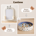 CORRAL DE JUEGOS PREMIUM PLUS 200X250CM – CENTRO DE ACTIVIDADES MULTIFUNCIONAL BLANCO Y COFFEE - Imagen 5