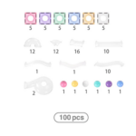 BLOQUES MAGNETICOS 100 PCS CARRERA DE CANICAS TRANSPARENTE - Imagen 5